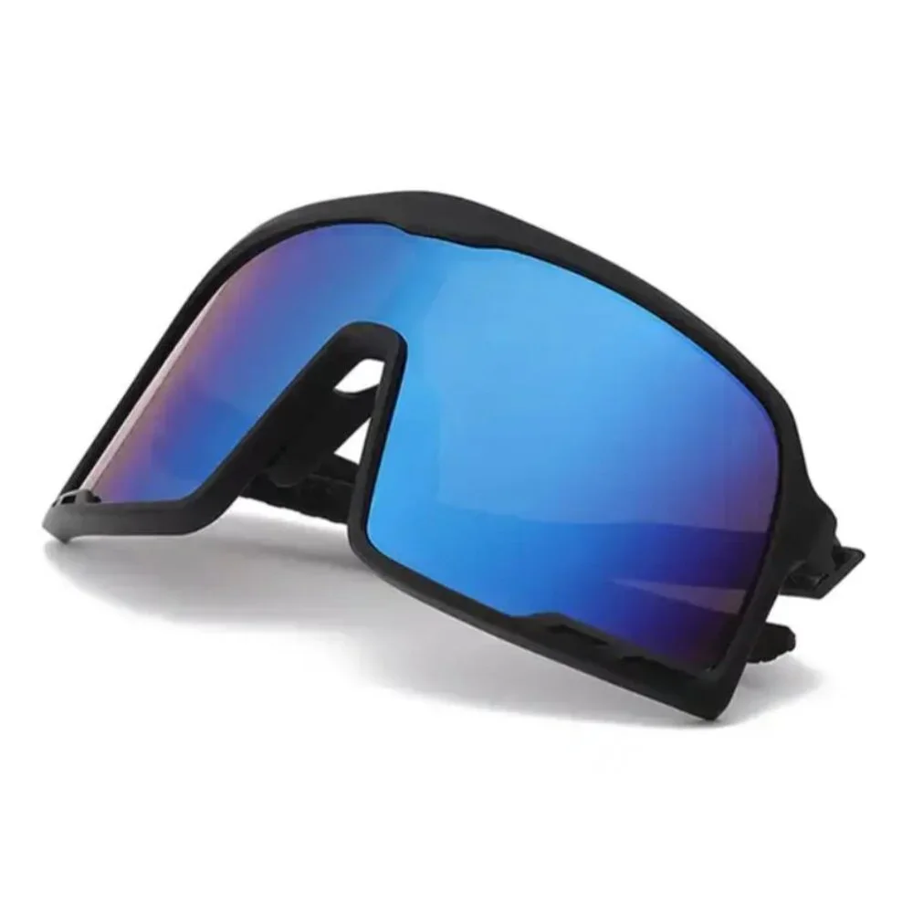 Men Sunglasses Blue Mirror Lens Wrap Around Driving Running Fishing Style Lentes